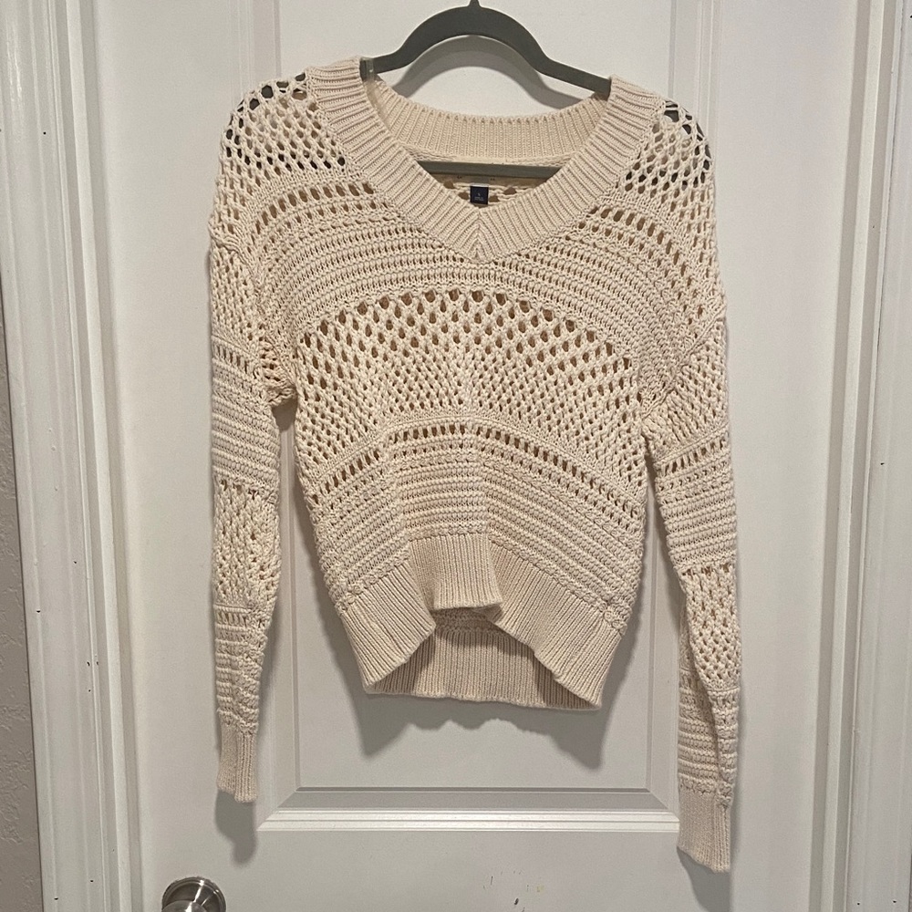 Cream casual beachy sweater